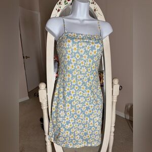 SHEIN Blue and Yellow Floral Dress